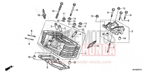 REAR CYLINDER HEAD VT750C2SD de 2013